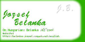 jozsef belanka business card